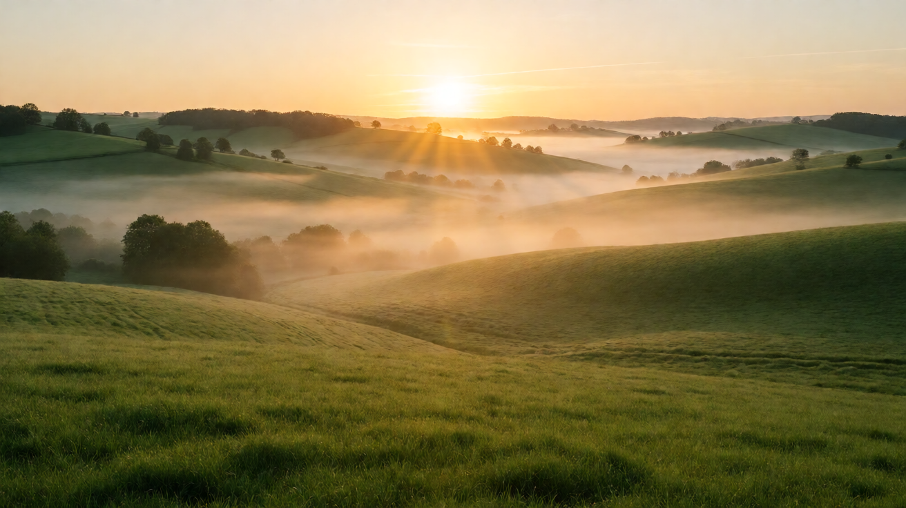 Panoramic Morning Sunrise Panorama